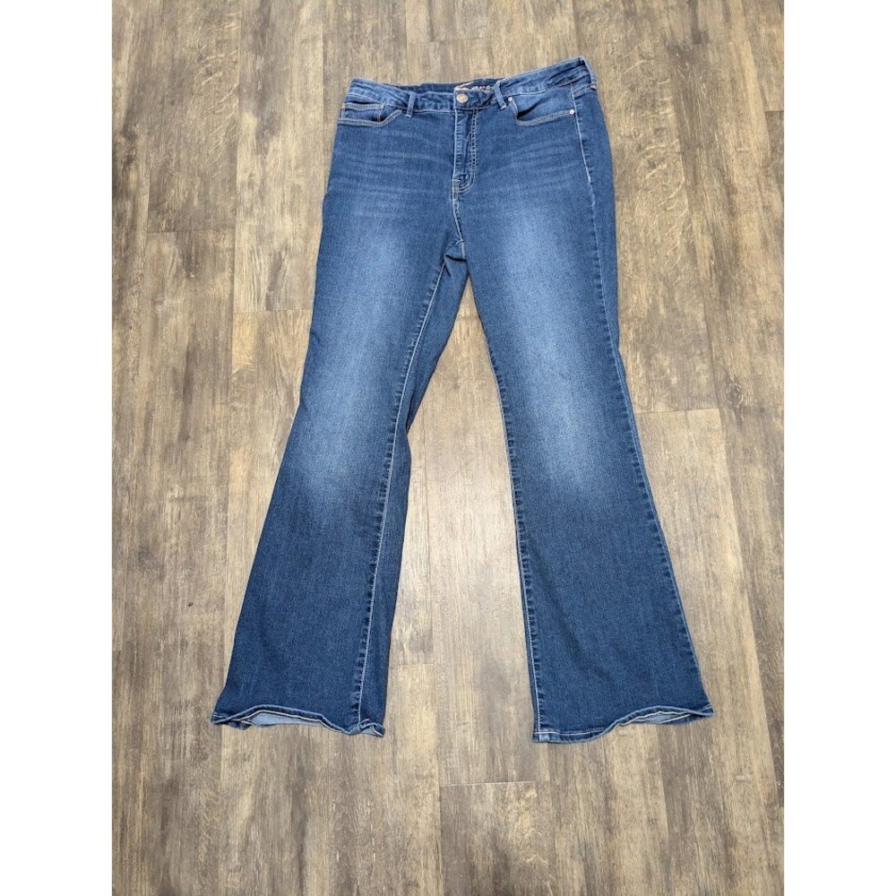 Seven7 Jeans Women's 12 Medium Wash Stretch Denim High Rise Slim Flare